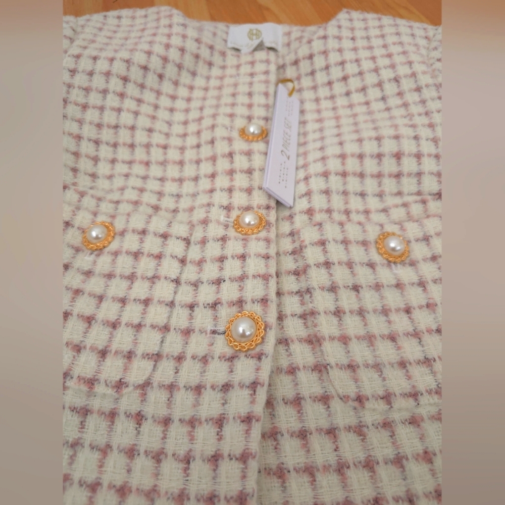 NWT House Of Harlow 1960 Twead Business Suit Skort and Jacket 2 Piece set - Picture 10 of 10